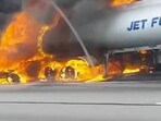 Two persons died as a result of the devastating crash that involved a tanker truck and two cars. Two persons died as a result of the devastating crash that involved a tanker truck and two cars.