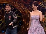Salman Khan and Kangana Ranaut on Bigg Boss 17. Salman Khan and Kangana Ranaut on Bigg Boss 17.
