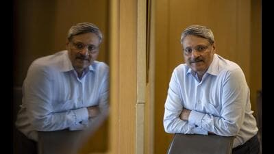“We should be close to debt-free by March 2024,” said Vinod Goenka, the 64-year-old chairman and MD of DB Realty. “In 2008-10, DB Realty was the No 1 developer of Mumbai. Then 2G happened, and it took seven years for us to come out of it. But by then, the damage was done” (Satish Bate/HT PHOTO) “We should be close to debt-free by March 2024,” said Vinod Goenka, the 64-year-old chairman and MD of DB Realty. “In 2008-10, DB Realty was the No 1 developer of Mumbai. Then 2G happened, and it took seven years for us to come out of it. But by then, the damage was done” (Satish Bate/HT PHOTO)