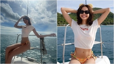 BLACKPINK member Lisa dropped pictures from her summer escapade with fans on Instagram. The rapper captioned her post, "Summer dump." It features the Money singer lounging on a yacht on a summer day in the sun, showing off her pretty dresses, enjoying the beautiful scenery in a classic white shirt-denim jeans combo, and a few candid clicks. Scroll through to find out what Lisa wore and check out the pictures from her 'summer dump'. (Instagram) BLACKPINK member Lisa dropped pictures from her summer escapade with fans on Instagram. The rapper captioned her post, "Summer dump." It features the Money singer lounging on a yacht on a summer day in the sun, showing off her pretty dresses, enjoying the beautiful scenery in a classic white shirt-denim jeans combo, and a few candid clicks. Scroll through to find out what Lisa wore and check out the pictures from her 'summer dump'. (Instagram)