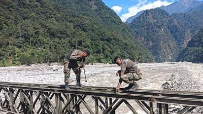 The army completed the work with help from local people and civil administration. The army completed the work with help from local people and civil administration.