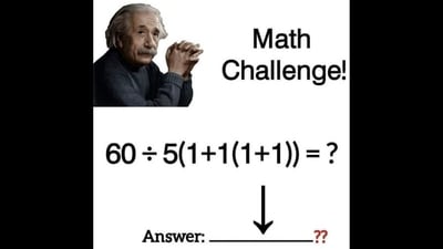 Brain Teaser: This viral maths question can be solved by applying BODMAS. How quickly can you solve it? (X/@ViralXfun) Brain Teaser: This viral maths question can be solved by applying BODMAS. How quickly can you solve it? (X/@ViralXfun)