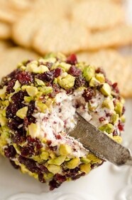 Pista and cranberry sandesh