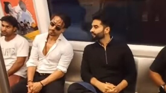Tiger Shroff and Jackky Bhagnani in the metro