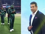 A gutted Wasim Akram (R) vented his frustration after Pakistan lost to Afghanistan last evening at the World Cup.