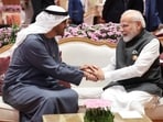 Prime Minister Narendra Modi with UAE's President Sheikh Mohamed bin Zayed Al Nahyan during a bilateral meeting, on the sidelines of the G20 Summit 2023 in New Delhi 