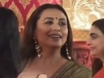 Sumona Chakravarti and Rani Mukerji danced during Durga Puja celebrations on Sunday. Sumona Chakravarti and Rani Mukerji danced during Durga Puja celebrations on Sunday.