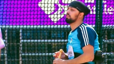 Union Home Minister Amit Shah tweeted this picture congratulating Pranav Soorma on getting gold. (Amit Shah Twitter) Union Home Minister Amit Shah tweeted this picture congratulating Pranav Soorma on getting gold. (Amit Shah Twitter)