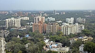 An aerial view of Delhi’s skyline at Connaught Place (HT FILE PHOTO) An aerial view of Delhi’s skyline at Connaught Place (HT FILE PHOTO)