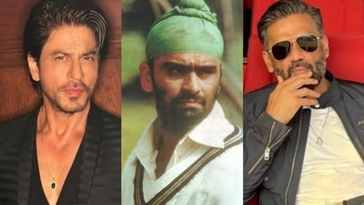Shah Rukh Khan and Suniel Shetty gave homage to Bishan Singh Bedi. Shah Rukh Khan and Suniel Shetty gave homage to Bishan Singh Bedi.