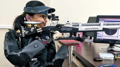 Avani Lekharawon gold in the women's R2 10m air rifle standing SH1 category with a games record score of 249.6.