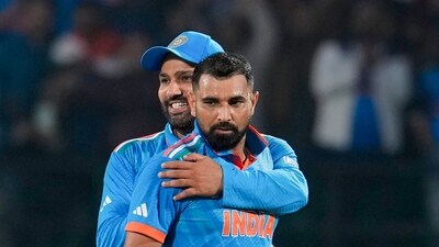 Mohammed Shami took three wickets in his last two overs, including two on the trot. (PTI) Mohammed Shami took three wickets in his last two overs, including two on the trot. (PTI)