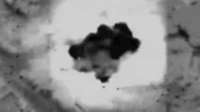 A footage released by Israeli forces shows the“Iron Sting” system launching a mortar bomb to take out a rocket launcher (@IAFsite/X) A footage released by Israeli forces shows the“Iron Sting” system launching a mortar bomb to take out a rocket launcher (@IAFsite/X)