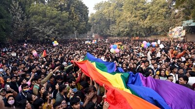 The Pride Parade in New Delhi on Sunday, January 8, 2023. (Sanjeev Verma/Hindustan Times) The Pride Parade in New Delhi on Sunday, January 8, 2023. (Sanjeev Verma/Hindustan Times)