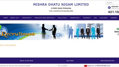MIDHANI Recruitment 2023: Apply for Junior, Senior Operative Trainee posts (midhani-india.in) MIDHANI Recruitment 2023: Apply for Junior, Senior Operative Trainee posts (midhani-india.in)