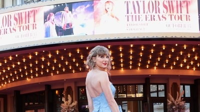 Taylor Swift attends a premiere for Taylor Swift: The Eras Tour in Los Angeles. (REUTERS)