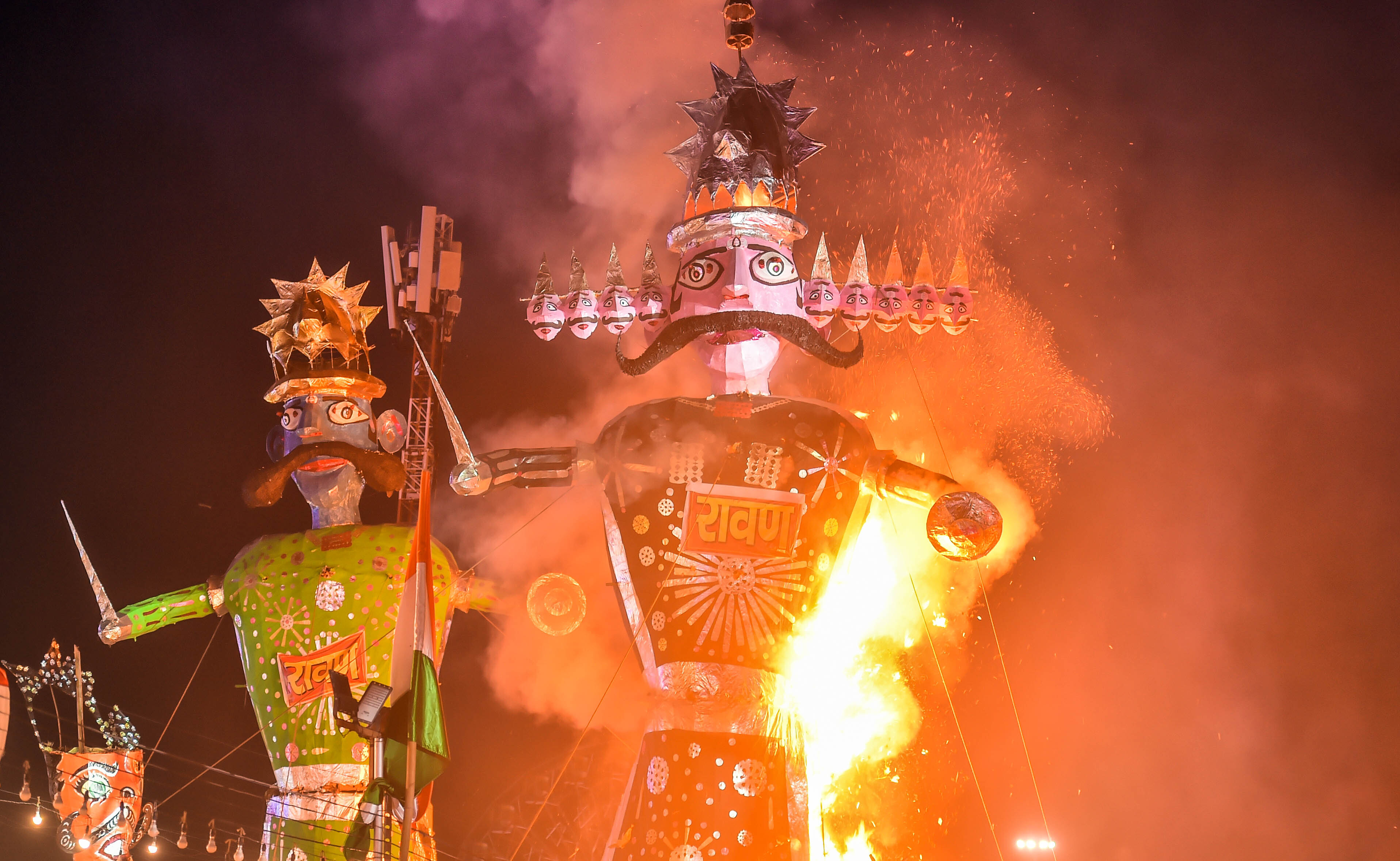 Old Delhi is reclaiming its first spot as a 110ft high Ravana is set-up at the Shri Ram Lila Committee’s Ramlila. (Photo for representational purposes only) (Raj K Raj/HT)