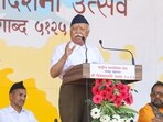 Rashtriya Swayamsevak Sangh (RSS) chief Mohan Bhagwat addresses during the RSS 'Vijayadashami Utsav' in Nagpur, (PTI) Rashtriya Swayamsevak Sangh (RSS) chief Mohan Bhagwat addresses during the RSS 'Vijayadashami Utsav' in Nagpur, (PTI)