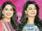 Madhuri Dixit and Juhi Chawla starred together in Gulaab Gang (2014) Madhuri Dixit and Juhi Chawla starred together in Gulaab Gang (2014)