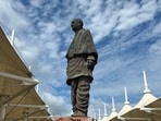 Gujarat: Statue of Unity depicting Sardar Vallabhbhai Patel, the towering figure of India's independence movement. Gujarat: Statue of Unity depicting Sardar Vallabhbhai Patel, the towering figure of India's independence movement.