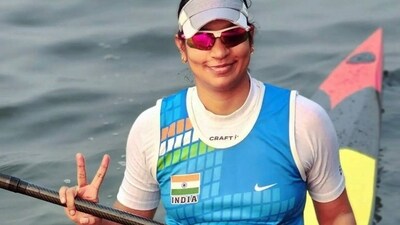 Prime Minister Narendra Modi tweeted this picture congratulating Prachi Yadav on getting Gold in the Para Canoe Women's KL2 event at the Asian Para Games. (Narendra Modi Twitter) Prime Minister Narendra Modi tweeted this picture congratulating Prachi Yadav on getting Gold in the Para Canoe Women's KL2 event at the Asian Para Games. (Narendra Modi Twitter)