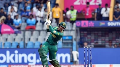 Initially, Quinton de Kock hammered 174 off 140 balls, which took South Africa to 382/5 in 50 overs. Meanwhile, Heinrich Klaasen (90) and Aiden Markram got half-centuries. (ANI ) Initially, Quinton de Kock hammered 174 off 140 balls, which took South Africa to 382/5 in 50 overs. Meanwhile, Heinrich Klaasen (90) and Aiden Markram got half-centuries. (ANI )