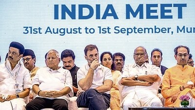 INDIA bloc leaders held a meeting in Mumbai in Sept. (Hindustan Times) INDIA bloc leaders held a meeting in Mumbai in Sept. (Hindustan Times)