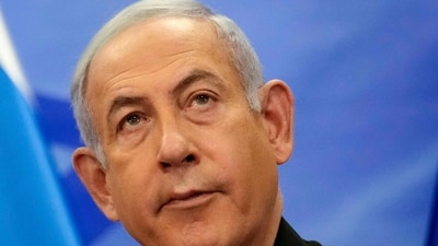 Israel-Hamas War: Israeli Prime Minister Benjamin Netanyahu looks on as he addresses media during a joint press conference with French president in Jerusalem. (AFP) Israel-Hamas War: Israeli Prime Minister Benjamin Netanyahu looks on as he addresses media during a joint press conference with French president in Jerusalem. (AFP)