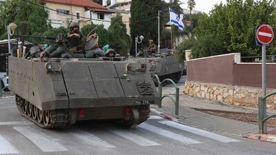 Israeli soldiers patrolling amid war with Hamas (AFP)