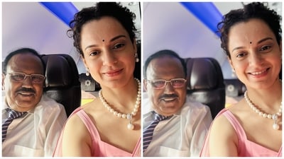Kangana Ranaut shared a few selfies with Ajit Doval. Kangana Ranaut shared a few selfies with Ajit Doval.