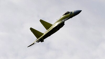 A Russian Su-35 fighter jet makes a demonstration flight at the Russian aircraft plant that builds fighter jets in Komsomolsk-on-Amur, about 6,200 kilometres (3,900 miles) east of Moscow, Russia. (Representative Image/AP)