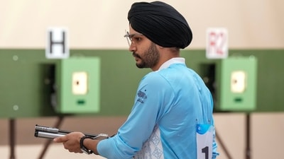 Sarabjot Singh claim bronze and also booked a berth in Paris 2024. (PTI) Sarabjot Singh claim bronze and also booked a berth in Paris 2024. (PTI)