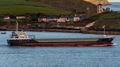 British cargo ship sinks: The Polesie vessel remains afloat with 22 people on board, according to a statement. (Representational)