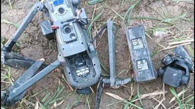 The BSF said that on Tuesday around 11:28 am, it intercepted the movement of a suspected drone near Wan village in Tarn Taran. (HT File)