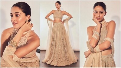 Ananya Pandey is the ultimate Gen Z style icon who can pull off any look to perfection. With back to back stylish looks and undeniable beauty, the actress makes her fans swoon. And her latest look is no exception, as Ananya proves her fashion prowess in a stunning lehenga ensemble. Her breathtaking look is a testament to the fact that she can slay the ethnic as easily as the casual. Her Insta-diary filled with drool-worthy snaps is a treasure trove of fashion inspiration for all her followers. Her lehenga look is perfect for getting inspired for the festive season. Scroll down to take notes from the diva. (Instagram/@tanghavri) Ananya Pandey is the ultimate Gen Z style icon who can pull off any look to perfection. With back to back stylish looks and undeniable beauty, the actress makes her fans swoon. And her latest look is no exception, as Ananya proves her fashion prowess in a stunning lehenga ensemble. Her breathtaking look is a testament to the fact that she can slay the ethnic as easily as the casual. Her Insta-diary filled with drool-worthy snaps is a treasure trove of fashion inspiration for all her followers. Her lehenga look is perfect for getting inspired for the festive season. Scroll down to take notes from the diva. (Instagram/@tanghavri)