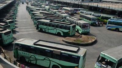 The Tamil Nadu Omnibus Owners' Association steered clear of the protest (AFP Photo)