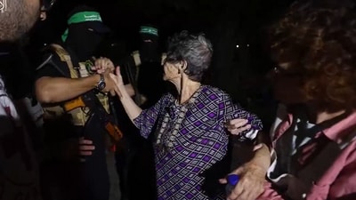 Screengrab from video clip released by Hamas (Twitter) Screengrab from video clip released by Hamas (Twitter)