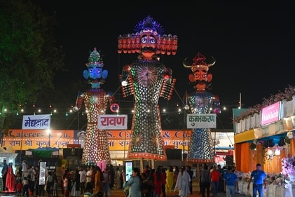 Dussehra, or Vijayadashami, celebrates Lord Rama's victory over Ravana. (Sanchit Khanna/ Hindustan Times) Dussehra, or Vijayadashami, celebrates Lord Rama's victory over Ravana. (Sanchit Khanna/ Hindustan Times)