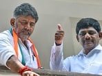 Karnataka DCM DK Shivakumar and his brother DK Suresh. Karnataka DCM DK Shivakumar and his brother DK Suresh.