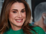 Queen Rania of Jordan smiles at the Conway Education Centre as she attends the One Young World Summit at Conway Mill in Belfast, Northern Ireland, Tuesday, Oct. 3, 2023. (Liam McBurney/PA via AP) Queen Rania of Jordan smiles at the Conway Education Centre as she attends the One Young World Summit at Conway Mill in Belfast, Northern Ireland, Tuesday, Oct. 3, 2023. (Liam McBurney/PA via AP)