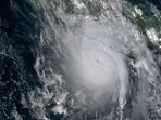 Satellite imagery provided by GOES-18 satellite shows Otis strengthening from a tropical storm into a major hurricane. Cooperative Institute for Research in the Atmosphere at Colorado State University and the National Oceanic and Atmospheric Administration (CSU/CIRA & NOAA)/Handout via REUTERS    