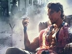 Tiger Shroff in a still from Ganapath. 