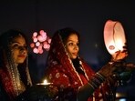 Married women perform rituals during the Karwa Chauth festival in New Delhi. (Representative Image) Married women perform rituals during the Karwa Chauth festival in New Delhi. (Representative Image)