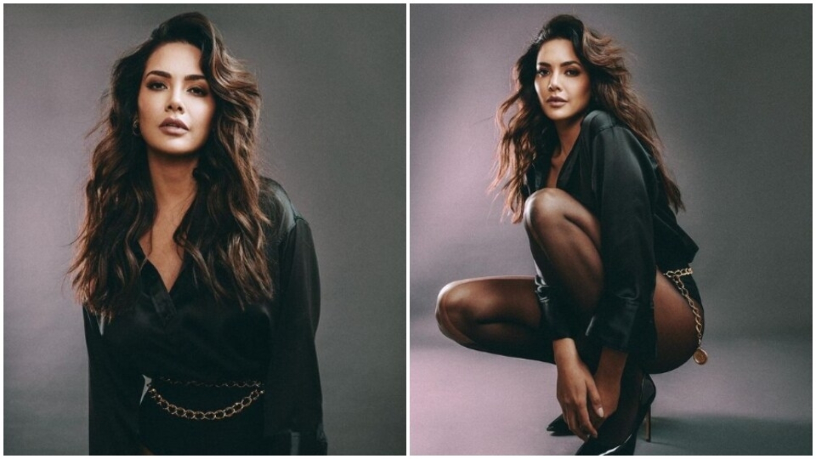 Esha Gupta, in a shirt-styled body suit, looks like a smokeshow. Pics inside - Vimarsana News