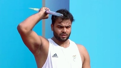 Prime Minister Narendra Modi posted this photo on his X (formerly Twitter) account congratulating Sumit Antil for winning the Gold Medal in the Men's Javelin F64 event at the Asian Para Games (Narendra Modi twitter) Prime Minister Narendra Modi posted this photo on his X (formerly Twitter) account congratulating Sumit Antil for winning the Gold Medal in the Men's Javelin F64 event at the Asian Para Games (Narendra Modi twitter)