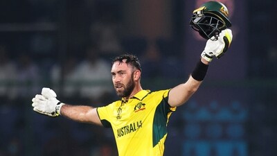 Australia's Glenn Maxwell celebrates his century during the match against Netherlands in the ICC Men's Cricket World Cup 2023, at Arun Jaitley Stadium (ANI) Australia's Glenn Maxwell celebrates his century during the match against Netherlands in the ICC Men's Cricket World Cup 2023, at Arun Jaitley Stadium (ANI)