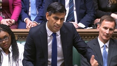 Israel-Hamas War: Britain's Prime Minister Rishi Sunak in the House of Commons, in London. (AFP) Israel-Hamas War: Britain's Prime Minister Rishi Sunak in the House of Commons, in London. (AFP)