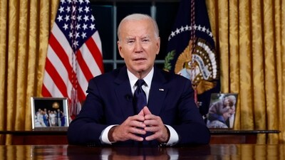 Joe Biden was asked whether US was pressurising Israel to delay a ground invasion in Gaza. (AP) Joe Biden was asked whether US was pressurising Israel to delay a ground invasion in Gaza. (AP)
