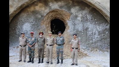 Brigadier Tejpal Singh, chief engineer project Sampark, was present to witness this momentous occasion. (HT Photo)