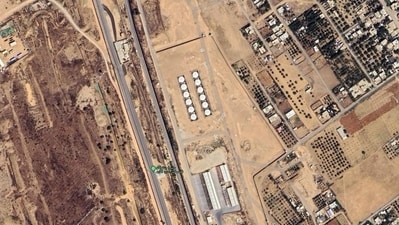 IDF shared images featuring a location near the Rafah crossing in southern Gaza. (Twitter)